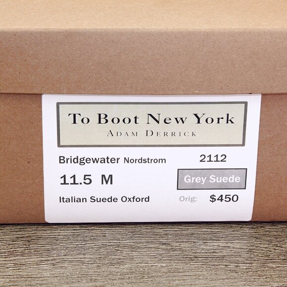 $450 Nordstrom TO BOOT NEW YORK 11.5 M Italian Suede Oxford * add $15 new Trees main image 4